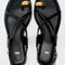 FLAT STRAPPY SANDALS WITH METAL ADORNMENT
